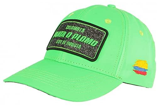 Kappe Plata o Plomo Neongrün und Strass Schwarz Colombia Baseball - Unisex, grün, Einheitsgröße