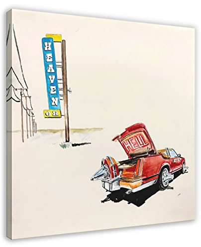 FABIVA Don Toliver Poster Himmel oder Hölle Album Cover Leinwand Poster Wandkunst Dekor Druck Bild Gemälde für Wohnzimmer Schlafzimmer Dekoration Rahmen 70 x 70 cm