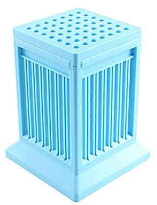 49 Hole BBQ Grill Shish Kebab Maker Box Kit Tool,Barbecue Grill Roasted Meat Cutter with Skewers Blue Green Commercial Household Suitable for All Kinds of Steel Sign Bamboo Sticks,Blue