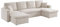 Alice's Home - Canapé panoramique Convertible 4 Places Tissu Bouclette. Urban. L 281 x P 142 x H 86cm