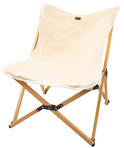 AKTIVE 63023 - Chaise de Camping Pliante Sabana Glamping, Portable, Matériau : Coton et Aluminium, Durable : Max Poids Supporte 110 kg, Mesure 58X61X73cm, Chaises de Camping