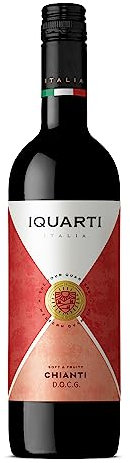 IQUARTI Chianti - Italian Still Red Wine from Tuscany DOCG, Italy- 100% Sangiovese Grapes - 75cl / 750ml, 12.5% ABV