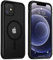 MobNano iPhone 12/12 Pro Cover magnetica, compatibile con MagSafe, cover magnetica colorata per iPhone 12/12 Pro, Protezione Antiurto di Livello Militare, Retro Resistente ai Graffi - Nero