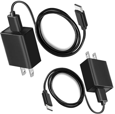 2 Pack Wall Charger for Samsung TV Remote Charger Replacement Samsung Solar Cell Remote USB C Charging Cable, Samsung Remote Charger Samsung TV Remote Charging Cord Samsung Remote Charger for Smart TV