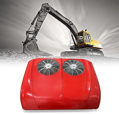 PRUJOY Wohnmobil-Klimaanlage, 12 V/24 V, All-in-One-Einheit, Wohnmobil-Dachklimaanlage, Zwei bürstenlose Lüfter, elektrisches Steuerungssystem für Busse, LKWs, Anhänger (24v)