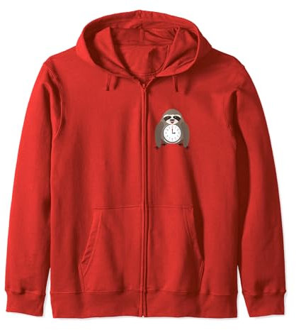 Faultier-Uhr Kapuzenjacke