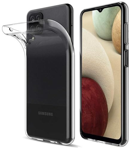 Oprimio Crystal Clear Case for Samsung A12, Silicone Case, 100% Transparent, German Material, Ultra Thin, Clear Mobile Phone Case for Samsung Galaxy A12 and M12