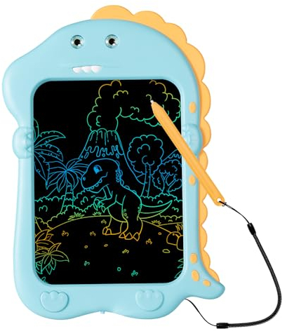Tablette d'écriture LCD de 8,5 Pouces Coloré, Dinosaure Tablette d'écriture Effaçable Réutilisables pour 2-7 Ans Tablette Dessin Enfant Jouet Educatif de Filles et Garçons Cadeaux d'anniversaire Noël
