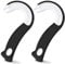 2Pcs Ring Pull Can Opener,Tin Opener J Shaped Kitchen Aid,Pull Helper Hook Can Opener,Rubber Non-Slip Handle Bottle Opener,Multi-Functional Can Opener for The Elderly,Children