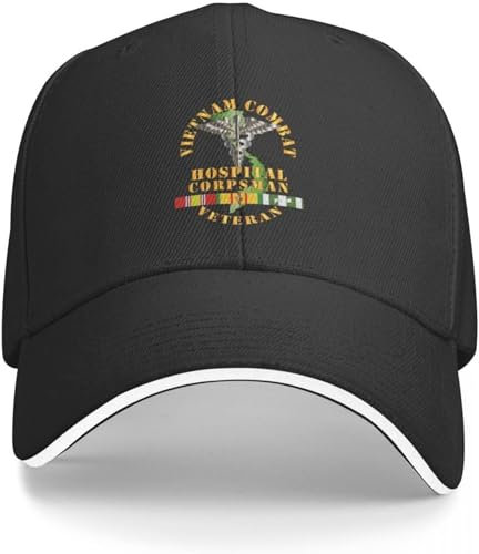 Baseballkappe Snapback Sonnenhut USN- Vietnam Combat Veteran Hospital CorpsmanX 300 Cap Baseball Cap Schirmmütze Damen Herren Hip Hop Geburtstagsgeschenk