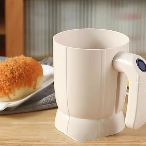 Tamiz de harina eléctrico for hornear, tamiz de harina con manivela, portátil de mano for repostería, utensilios de cocina, herramienta de mano for cocinar y hornear con cortador de masa de repostería