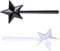 GroveEss 2 botellas de condimento con forma de varita mágica de estrella, salero y pimentero recargables, bonito recipiente de condimentos de estrellas para barbacoa, camping, restaurante en casa