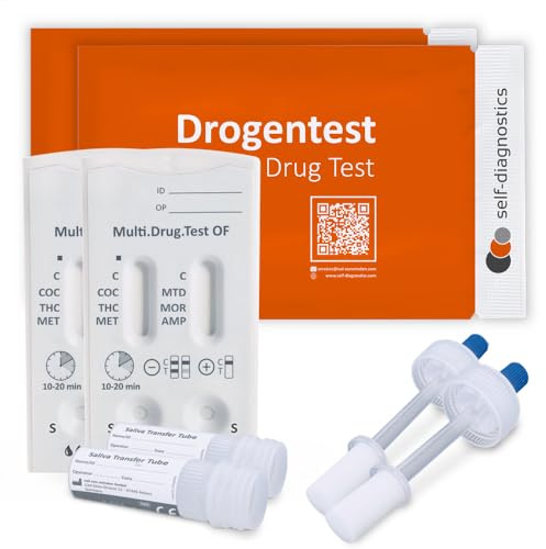 self-diagnostics Multi Drogentest Schnelltest, 2x Speicheltest, 6 Substanzen