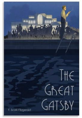 ijshndgn Poster The Great Gatsby, Vintage-Kunst, Raumdekoration, ästhetisch für Schlafzimmer, Wohnzimmer, Wände, ästhetisches Poster, 30 x 45 cm, ungerahmter Stil