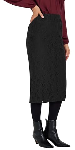 Long Tall Sally - LTS Tall Lace Pencil Midi Skirt - Women's Black