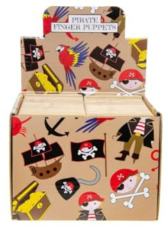 DUCKIEZ 7cm Finger Puppet. 5 designs, design chosen at random. Made from EVA foam so great for children. Ideal party bag filler! (Pirate, 12, Count)