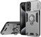TAUYN Custodia per Motorola Moto G85 5G, TPU/PC Antiurto Heavy Duty Armor Bumper Custodie, Lente Spingere Finestra, con Supporto Case Caso - Argento