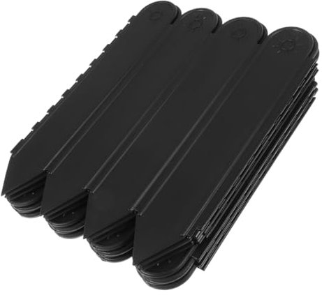 BESPORTBLE Kunststoff-gartenzaun Sichtschutzzaun Garteneinfassung Schwarz 22 cm Hoch 2 M Haustierzaun Terrasse Dekorativ