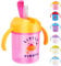 SUPPRUI Sippy Cup,280ml Baby Cup,Straw Cups with Handles,Spill-Proof Baby Sippy Cups,Water Bottles with Straw for Babies,BPA Free,Trainer Cups for 6+ Months (Pink)