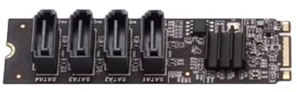 JUYAXIN Tarjeta de expansión SATA3.0 con doble canal PCIExpress3.0 que garantiza una transmisión de datos rápida y estable