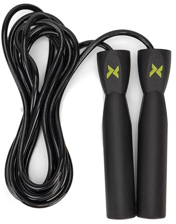 TREXO Basic Corde à sauter noire avec une longueur de 275 cm - Corde à sauter réglable pour boxeurs en polypropylène et PVC - Durabilité et flexibilité garanties - Poids léger : 120 g