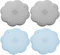 Lot de 4 Tamis d'Écoulement en Silicone Universels - Attrape-Cheveux Douche et Filtre Cheveux Baignoire - pour Évier, Cuisine et Douche - 2 Gris + 2 Bleus
