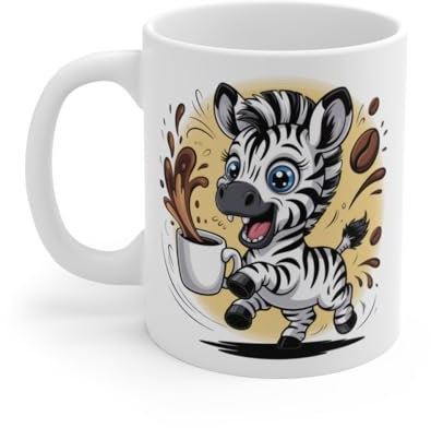Teecustom Tasse Zèbre Drôle – Mug Café Animal Rigolo Zèbre pour Femme, Homme ou Enfant