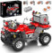Mould King Technic 23003 Kit de modélisation de moto de pompier ATV avec télécommande 2,4 G et double commande par application, autocycle, kit de construction de véhicule tout-terrain (plus de 2100