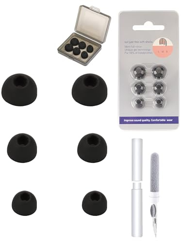 3 Paar Silikon-Ersatz-Ohrstöpsel für Anker Soundcore Liberty 4 NC, daunke Inklusive Reinigungsbürste für Ohrhörer,3 Verschiedene Größen (S/M/L), Passt Sich dem Ohr an weich und bequem, Schwarz