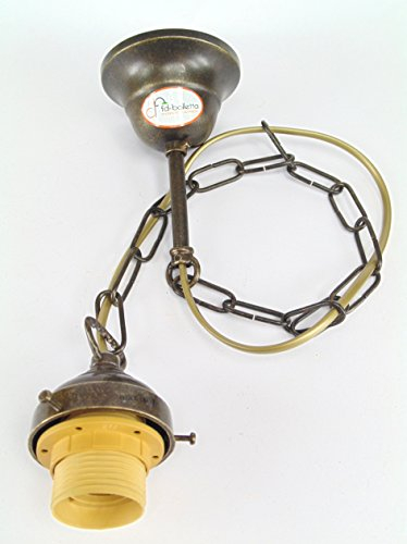 fd-bolletta arredamento e illuminazione lustre suspension,Lustre en laiton antique l1015 Dimensions: Hauteur 70cm, coupelle de raccordement en verre Ø 6cm