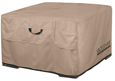 ULTCOVER Patio Fire Pit Table Cover Square 44 inch Outdoor Waterproof Fire Bowl Cover