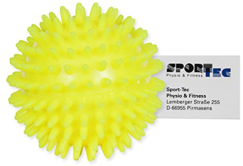 Igelball Massageball Reflexzonen Massage Selbstmassage soft 8 cm neon-gelb