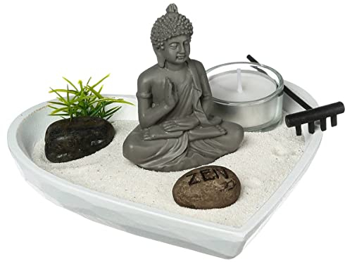 Atmosphera - Jardin Zen - Bois - 16-5x3 cm - Blanc
