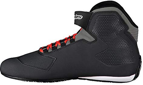 Alpinestars Damen Motorradss Sneaker, Schwarz Grau Fuchsia, 40 EU