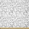 ABAKUHAUS Katze Stoff als Meterware, Fauler Pelz Feline Haustiere, Microfaser Stoff für Dekoratives Basteln, 1M (230x100cm), Weiß Schwarz
