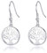 Boucles d'oreilles pendantes arbre de vie en argent sterling