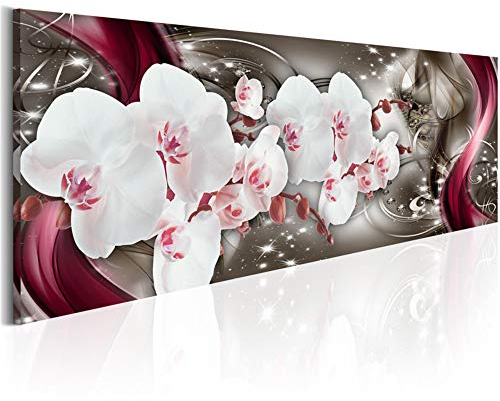 5D Diamant Stickerei Set Bohren Voll Große Größe Schöne Weiße Rote Orchidee DIY Diamant Malerei Diamant Painting Kreuzstich Stickerei Diamantbild für Zuhause Wand Basteln Deko Rundbohrer 40x80cm H1221