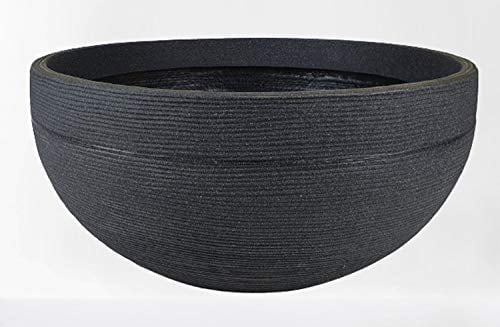 Sesua Rillentopf Halbkugel XXL Ø 60 cm Kunststoff anthrazit Blumentopf Pflanztopf