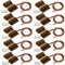 10pcs brauner Sicherheitskontaktsensor für Fenster und Türen, verkabelt, Alarm, magnetischer Reed-Schalter, Magnet in der Nähe – Stromkreis verbinden,Magnet entfernt–Stromkreis unterbrechen,MC38