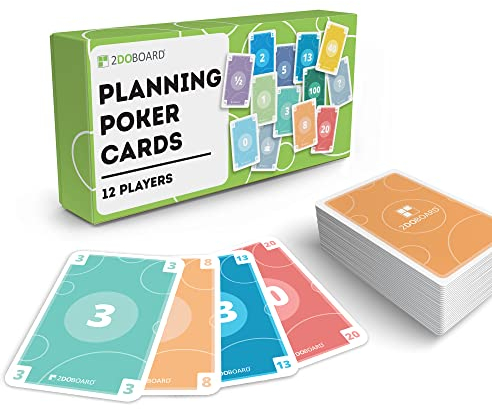 Agile Planning Poker Cards - 12 Personen - inklusive Planungspoker E-Book in Deutsch oder Englisch - Planning Poker Karten Set für Scrum Agiles projektmanagement
