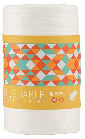Baby Nappy Liners, 100pcs/roll Baby Disposable Diapers Biodegradable & Flushable Nappy Liners Cloth Diaper Liners for Nappy Changing Toiletries Baby Care