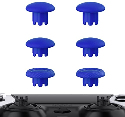 eXtremeRate Joystick pour ps5 Edge Manette, Stick Analogique Interchangeable pour ps5 Edge Controller, 6 pcs Thumbsticks, Bleu