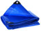 PATIKIL 10x7 Pies 10 Mil Pesado Tipo Lonas, PE Exterior Lona Cubierta Impermeable Gruesa Polietileno Lona Multiusos para Techo Carga Camión Barco Dosel Piscina, Azul
