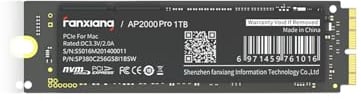 fanxiang SSD 1TB NVMe pour Macbook, Lecture jusqu'à 3500MB/s Compatible avec la Mise à Jour Apple pour MacBook Air, MacBook Pro, iMac et Mac Pro - AP2000Pro