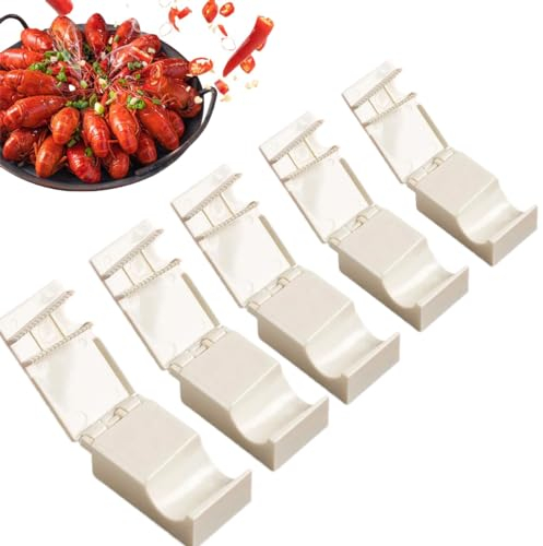 Krebs-Schälgerät, Garnelenschäler, Krebshucker, tragbares Küchenhelfer, Krebs-Schaler, Meeresfrüchte-Werkzeug, 5 Stück