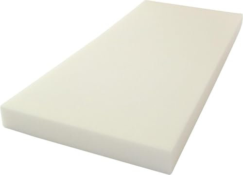 homesti Schaumstoffplatte in 140 x 70 x 6 cm, mittlere Härte, Schaumstoffmatte zuschneidbar, als Sitzpolster, Matratzen, DIY Projekte, Paletten