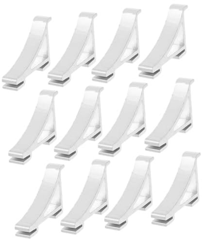 CRILSTYLEO 12pcs Metal Cooler Shelf Clips for Refrigerator Freezer Shelf Support Hooks Easy Installation for Fridge Storage for Organizing