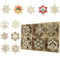 MHwan Adornos Arbol Navidad, 30 Piezas Decoracion Arbol Navidad de Madera Natural, Adornos Navideños de Bricolaje Resistentes y Duraderos, Colorea Ambas Caras para Crear Copos de Nieve Únicos