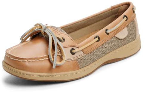 Sperry Women's Angelfish 1-Eye Leather Boat Shoe, Linen Multi, 8.5
