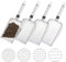 4 Setaccio da Giardino in Acciaio Inox, Setaccio per Terreno con Manico, Setaccio Terra per Giardinaggio e Agricoltura (2/2,8/3,8/5 mm Maglia)